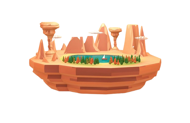 Imagen de isla flotante